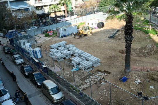 Εργοτάξιο του μετρό στα Εξάρχεια